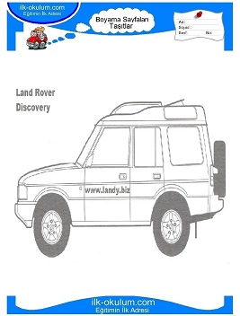 Çocuklar İçin Range-rover Boyama Sayfaları 